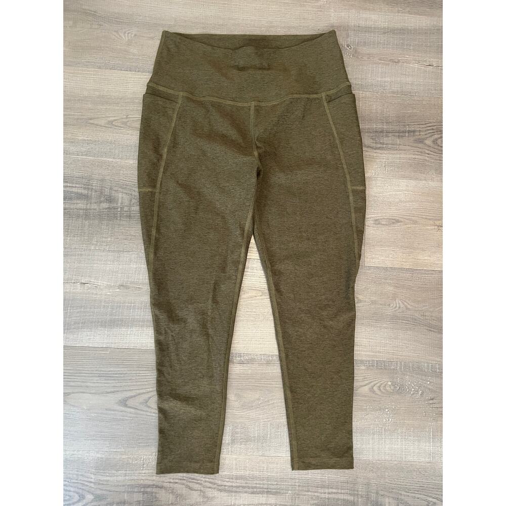 Beyond Yoga Spacedye Green Out of Pocket High Waisted Capri Legging